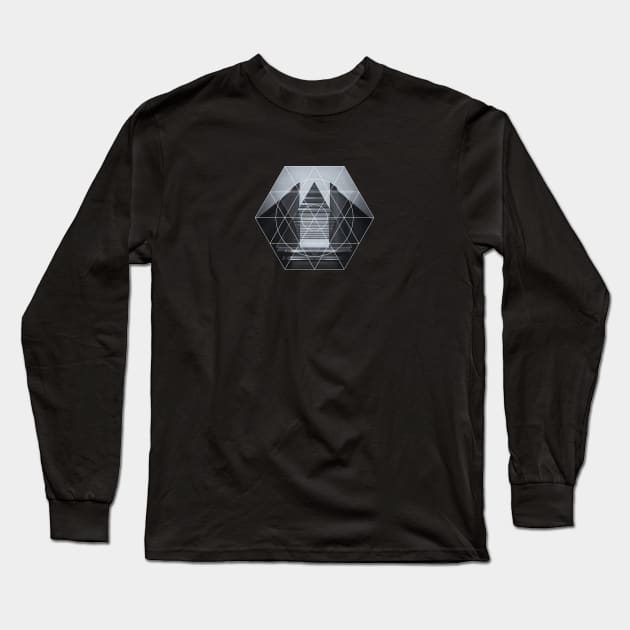 The Hotel (experimental futuristic architecture photo art in modern black & white) Long Sleeve T-Shirt by badbugs